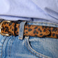 Cintura donna in pelle leopardata