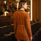 Blazer con cintura in velluto a coste
