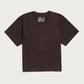 T-shirt boxy in cotone riciclato color tartufo