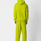 Felpa con cappuccio regular lime con logo