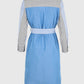 Abito camicia a righe blu Sissinou