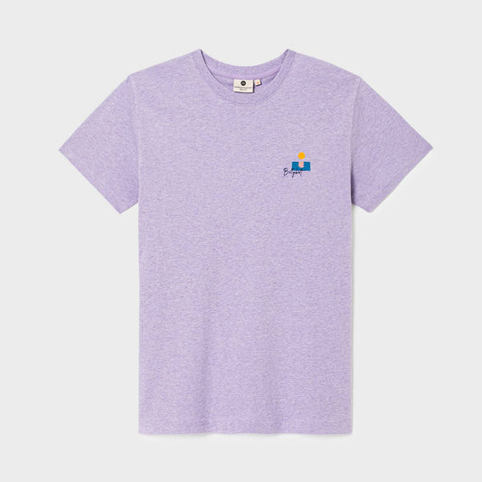 T-shirt vintage in cotone biologico viola
