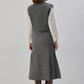 Gilet gessato corto doppiopetto