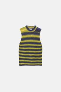 Gilet in maglia a righe
