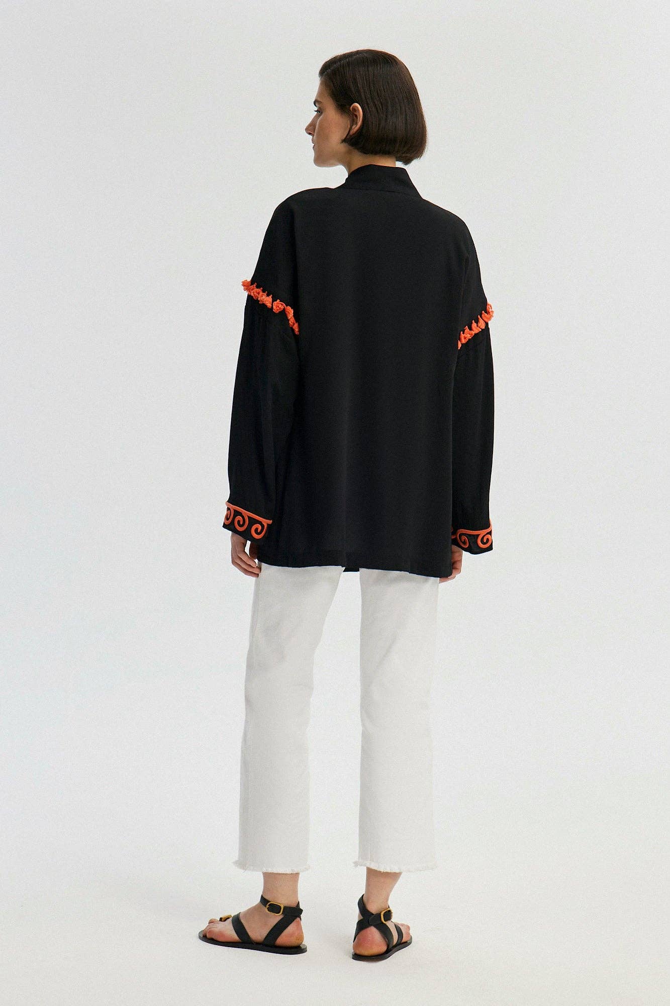 Kimono in viscosa ricamato