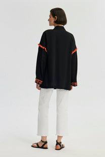 Kimono in viscosa ricamato