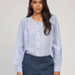 Blusa Sajona a righe blu