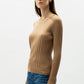 Maglione girocollo a costine in lana merino extra fine