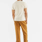 T-shirt uomo in canapa e cotone bio con taschino avorio