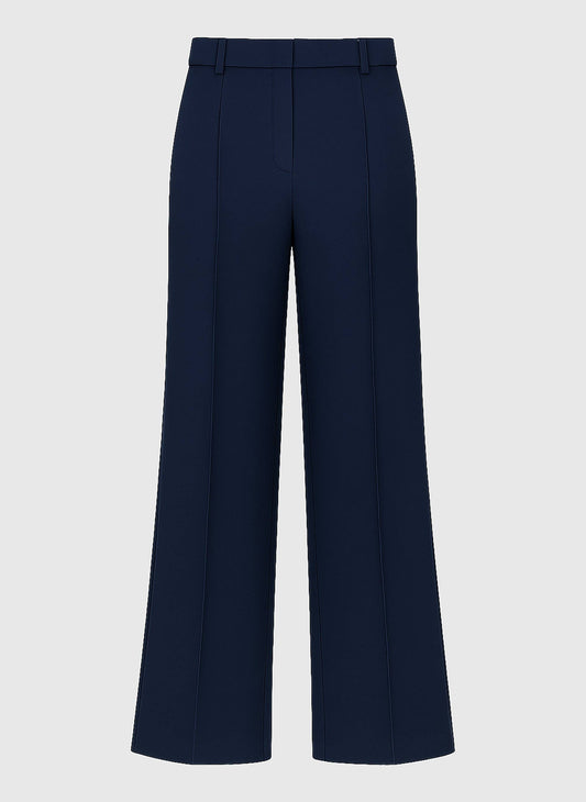 Pantaloni Palao blu marino a gamba dritta