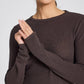 Top a Maniche Lunghe Freja in Cotone Bio a Coste