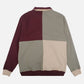 Maglione uomo color block con zip a un quarto