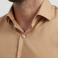Camicia aderente in lyocell color oro