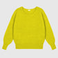 Maglione oversize girocollo in maglia calda color anice