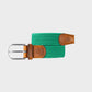 Cintura elastica intrecciata verde da golf