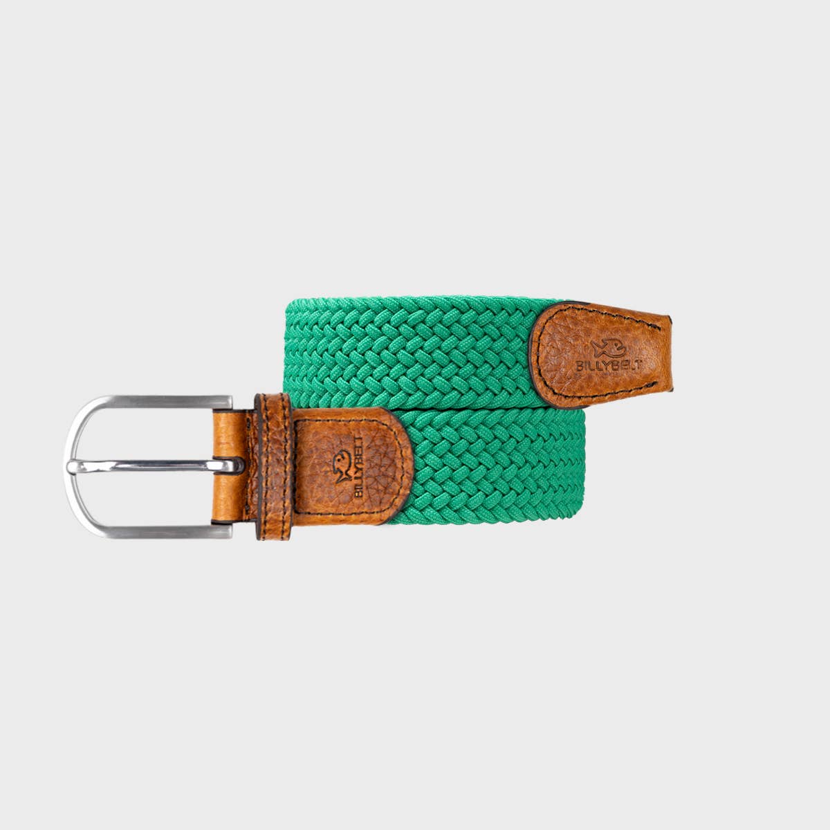 Cintura elastica intrecciata verde da golf