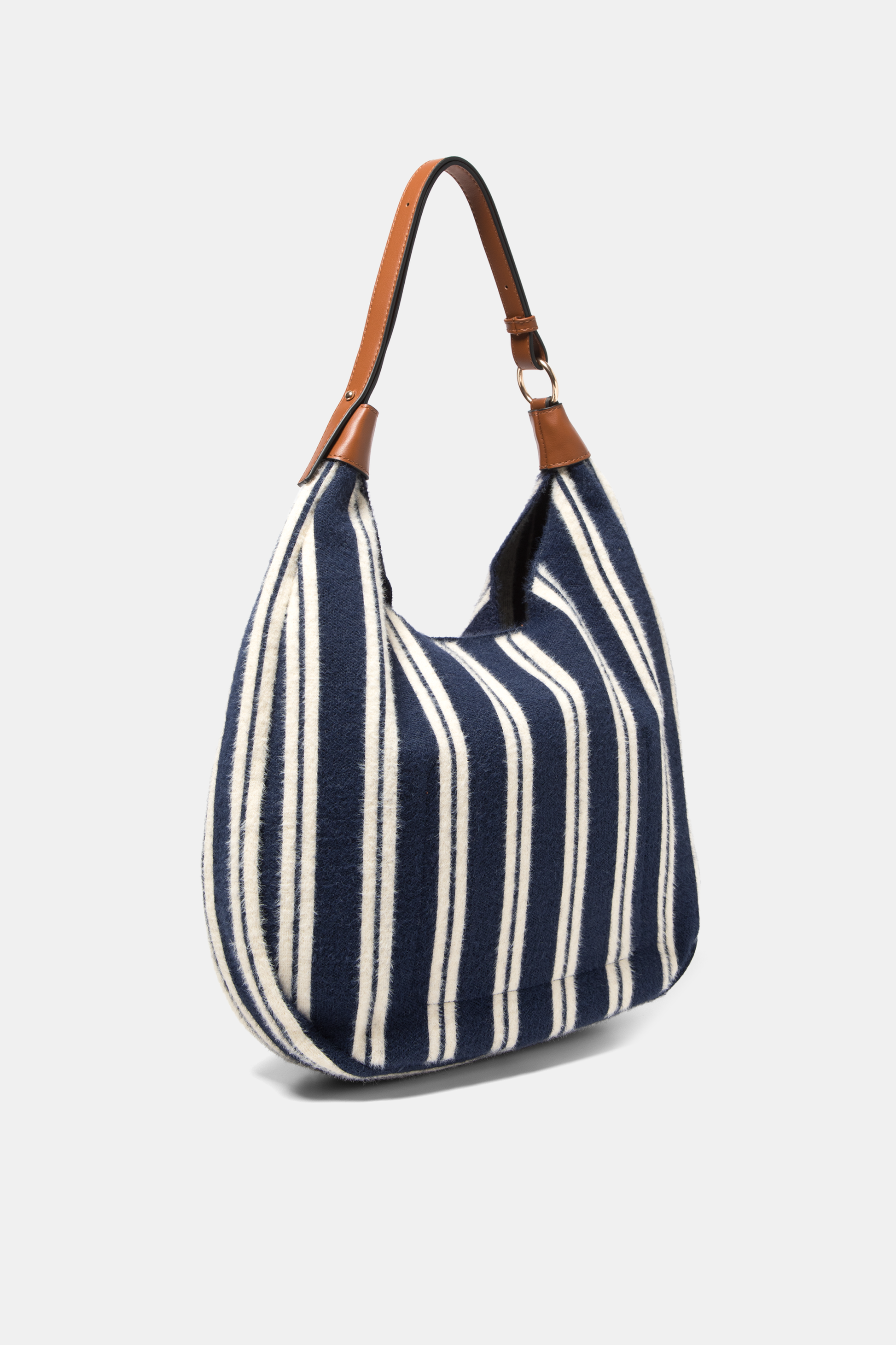 Borsa rustica a righe con tracolla