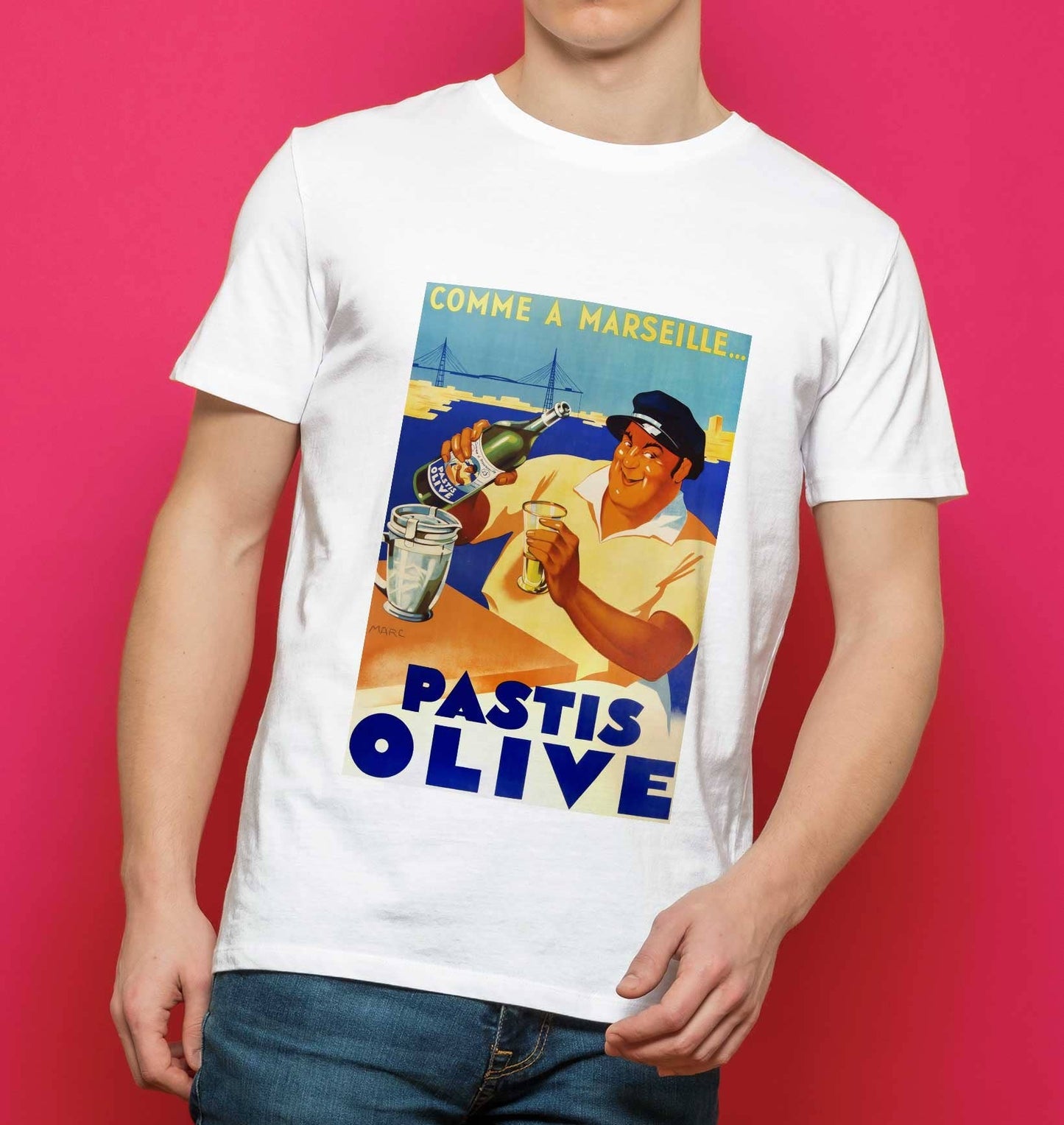 T-shirt grafica Pastis Olive Marsiglia in cotone biologico