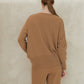 Maxi maglia con scollo a V in misto cashmere