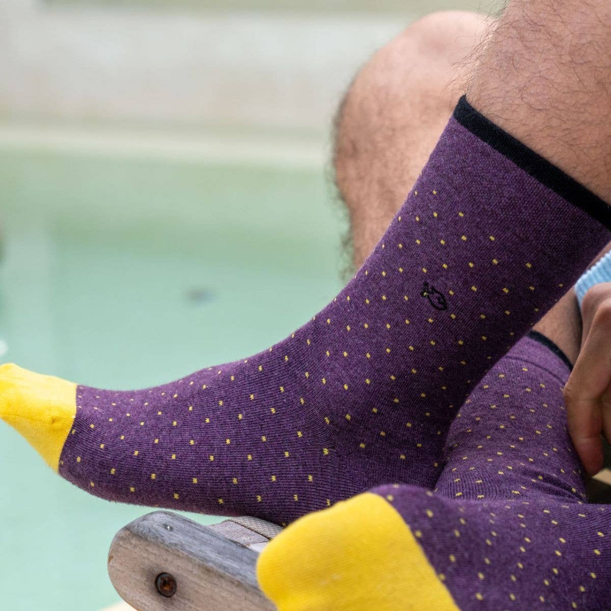 Calzini in cotone pettinato a pois colorati Mysterio