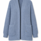 Cappotto cardigan in maglia strutturata con cintura