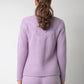 Maglione a collo alto in misto cashmere con trecce 3D