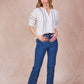 Blusa Tropez in cotone con pizzo