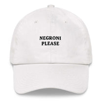 Cappellino Dad Hat ricamato “Negroni Please”