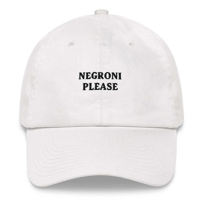 Cappellino Dad Hat ricamato “Negroni Please”
