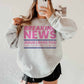 Felpa Oversize Grafica Breaking News