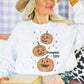 Felpa oversize con stampa zucche Halloween