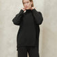 Maglione dolcevita ampio in misto cashmere