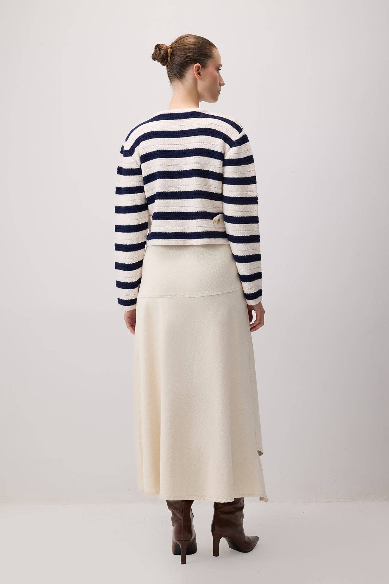 Cardigan in maglia a righe