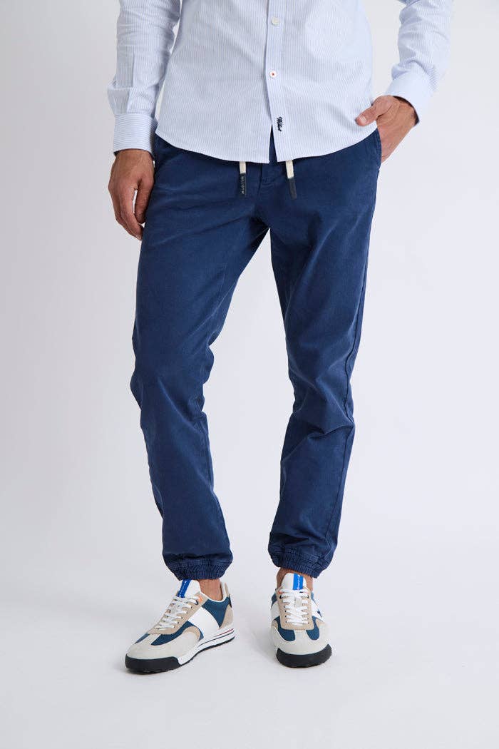 Pantaloni jogger con vita elastica e fondo con polsino