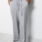 Pantaloni dritti con laccio in vita