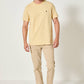 T-shirt Bart in cotone biologico giallo pallido