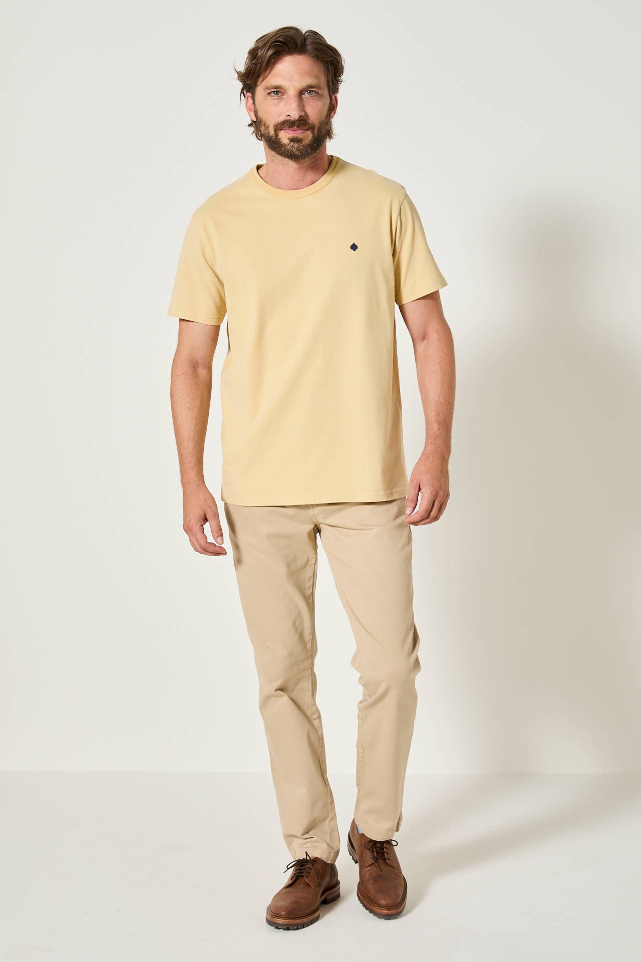 T-shirt Bart in cotone biologico giallo pallido
