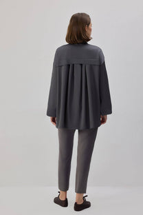 Camicia oversize in raso