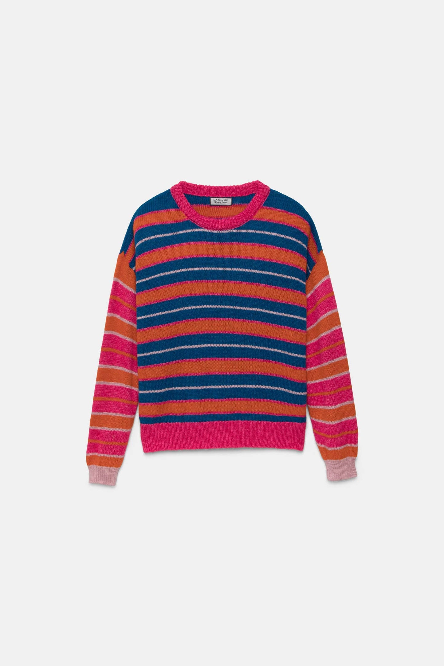 Maglione a righe multicolor in maglia