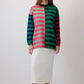 Maglia a righe color block multicolor