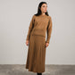 Maglione girocollo in misto cashmere con polsini arrotolati