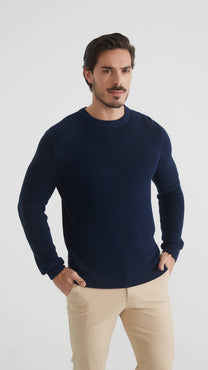 Maglione uomo in maglia tinta unita