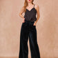 Top in raso con pizzo Faro