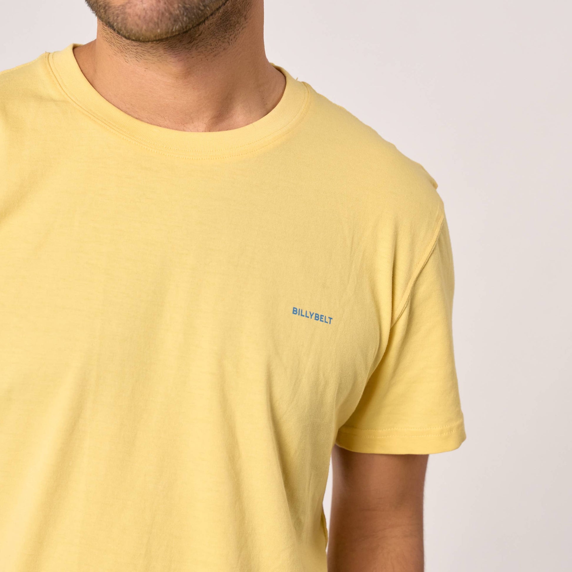 T-shirt gialla in cotone biologico con stampa Piranha