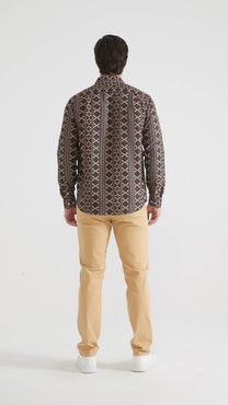 Camicia comfort a fantasia