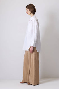 Camicia oversize effetto cupro