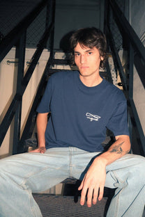T-shirt Xantar in cotone biologico blu navy