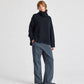 Maglione dolcevita in lana d’agnello blu notte