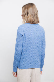 Maglione in maglia strutturata con scollo a V