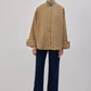 Cappotto bomber trench con polsini ampi